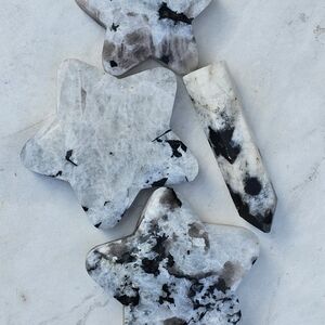 Rainbow Moonstone Carvings - Stars